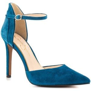 Jessica Simpson Carlette stiletto pumps - teal blue - size 7